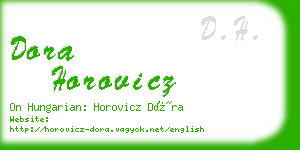 dora horovicz business card